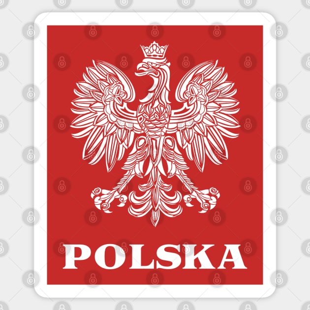 Vintage Style Poland/Polish Eagle Flag Sticker by DankFutura